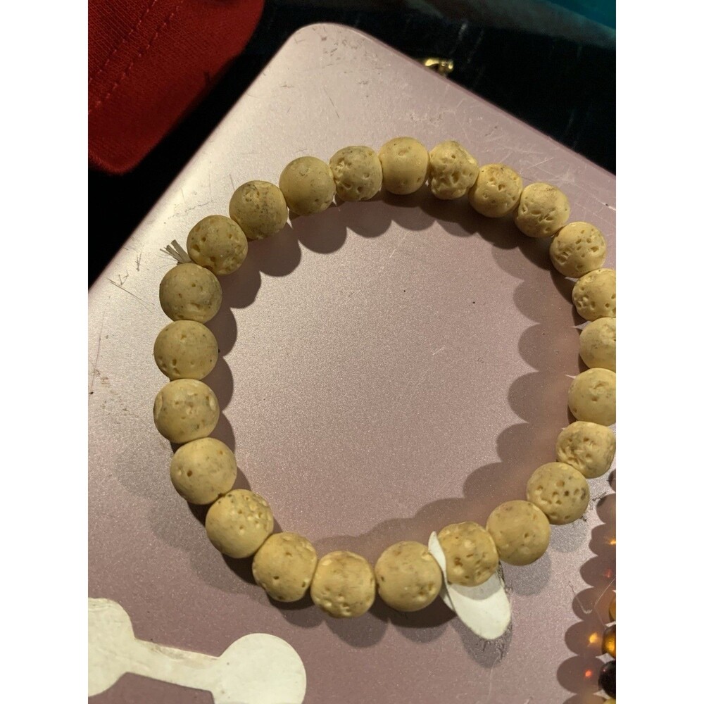 Cream Lava Bracelet - Stretchable